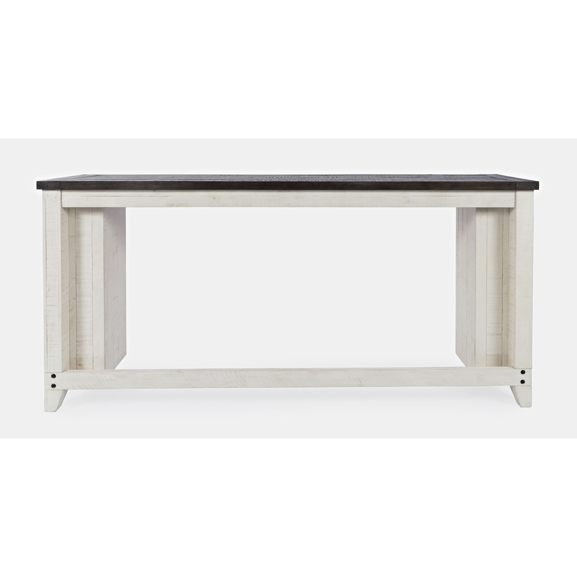 Canton White 80321 4pc Sofa Console, Stool Set Walker's Furniture Sofa Tables/Consoles